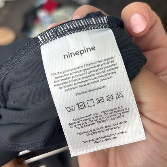 Ninepine Asana Wide Pant in Dark Gray - Picture 5 of 5